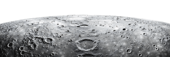 Moon Surface Isolated on Transparent png