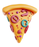Flying Pizza Slice 3D Render png