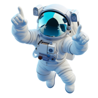 Clear Background with Cute 3D Astronaut png