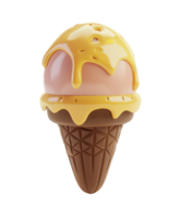 Transparent background 3D ice cream icon png