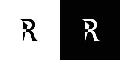 Modern and unique letter R initials logo design vector
