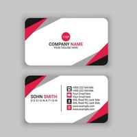 black business card with red triangle shapes design vector