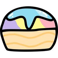 Shaved ice cartoon in icon style vector