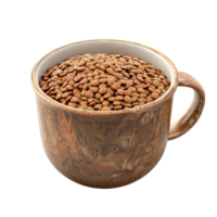 Lentils in a Cup on Transparent Background png