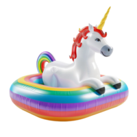 Unicorn Float on Inflatable Pool AI-Generative png