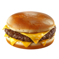 A hamburger with cheese and meat AI-Generative png