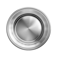 Realistic Metal Button with Circular Processing on Transparent Background png