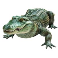 An alligator is standing on a transparent background Genereted AI png