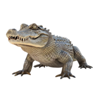 An alligator is standing on a white background Genereted AI png