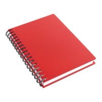 a red notebook on a transparent background Genereted AI png