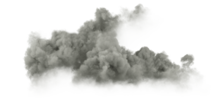 Carbon pollution realistic clouds cutout transparent backgrounds 3d render png