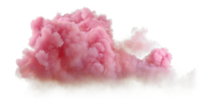 Isolate explode sunset pastel clouds free shapes on transparent backgrounds 3d render png