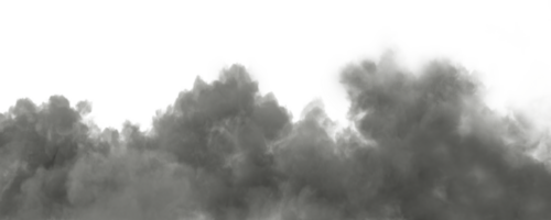 Isolate realistic smoke pollution on transparent backgrounds effect 3d render png