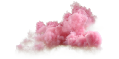 Sundown clouds explode shapes on transparent backgrounds 3d rendering png