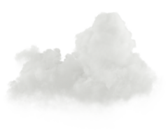 Isolate abstract white smooth clouds on transparent backgrounds 3d render png