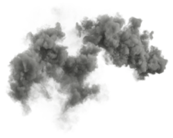 Darkness overcast clouds movement shapes on transparent backgrounds 3d rendering png