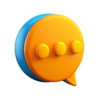 Bubble Chat 3d Render png