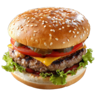 hamburguesa con suave bollo y vegetales png