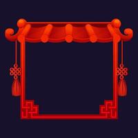 Red Chinese frames. Chinese-style background for your icon. Game element, APP icon or banner vector
