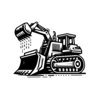 Bulldozer logo design template. Premium Bulldozer Logo Art Isolated vector