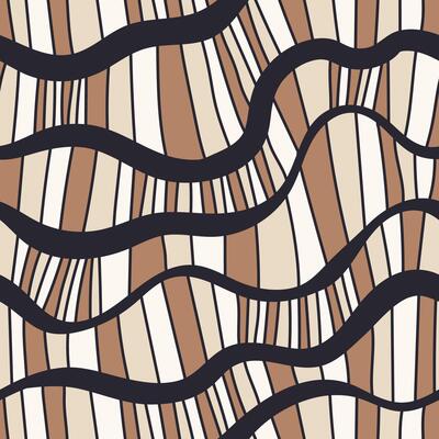 Seamless wave pattern. Striped texture with stained glass effect. Abstract modern print. Great for textile, fabric, wallpaper, wrapping, scrapbook and packaging