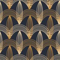 Art deco seamless pattern. Geometric striped background with lines and arches. Great for textile, fabric, wallpaper, wrapping, scrapbook and packaging vector