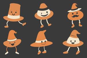 Funny Vintage Halloween Character vector