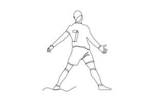A soccer player with the number 7 on his jersey is shown in a black vector