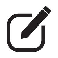 Compose message flat icon for apps and websites, illustration. vector