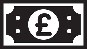 Pound Currency Icon, Suitable for mobile application web application, illustration on white background vector