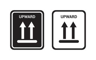 Fragile upward icon symbol design illustration vector