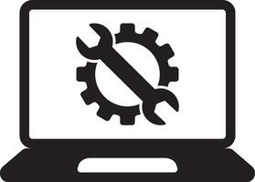 laptop Configuration icon, laptop glyph icon, System Configuration Isolated on white background. vector