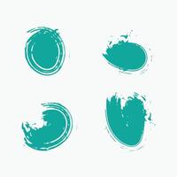 Brush strokes hand drawn material Set of text Or circles artistic elements design vector