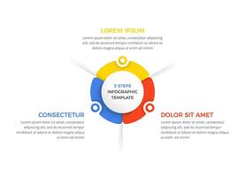 Circle Diagram with Three Elements vector