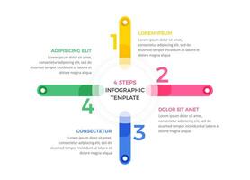 Circle Diagram with Four Elements vector