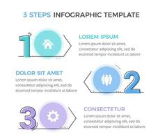 Infographic Template with 3 Options vector