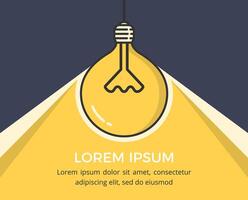 Glowing lightbulb and place for your text vector