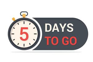Five Days to Go vector