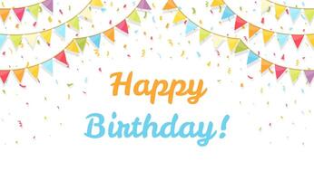 Background with Bunting and Confetti vector