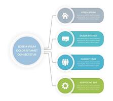 Infographic Template with 4 Elements vector