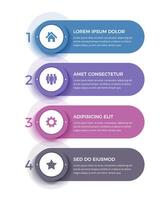 Infographic Template with 4 Steps vector
