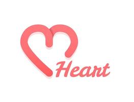 Emblem with Heart vector