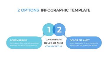 Infographic Template with 2 Options vector