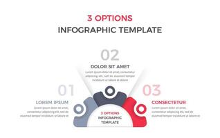 Infographic Template with 3 Options vector