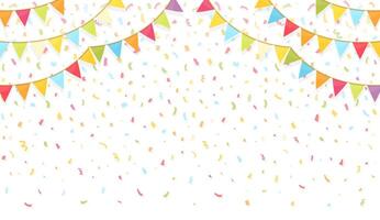 Background with Bunting and Confetti vector