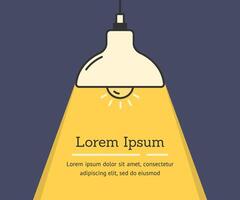 Lamp with Light vector
