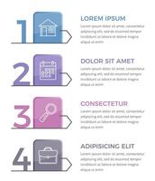 Infographic Template with 4 Steps vector