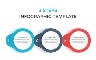 Infographic Template with 3 Steps vector