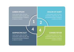 Infographic template with 4 steps vector
