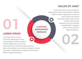 Infographic Template with 2 Options vector